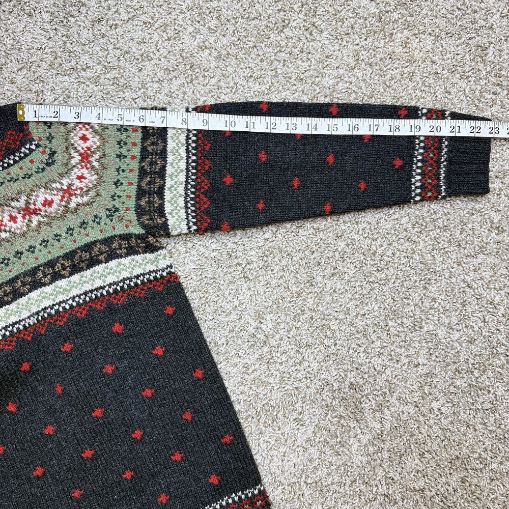 VTG 90's Lauren Ralph Lauren Womens S Wool Alpaca Fair Isle Quarter Zip Sweater - Picture 5 of 5